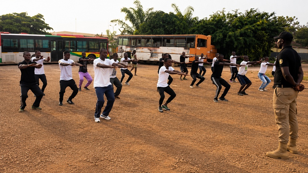 GUARDS UNDER TRAINING